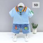 Summer Baby Boys China Imported Cotton Sky Dragon Theme Tshirt-Pants Set-SD