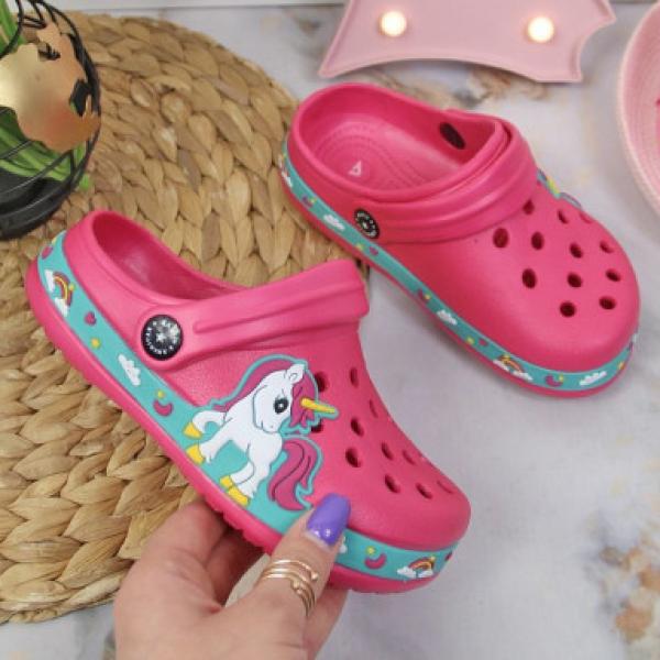 Summer Slippers Boys Soft Breathable Comfort Pink Unicorn Flip Flop Clog Crocs Shoe
