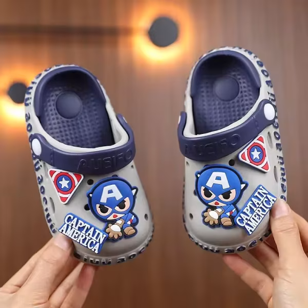 Anti Slip Soft EVA Comfortable China Imported Captain America Cartoon Breathable Lightweight Clogs Shoe