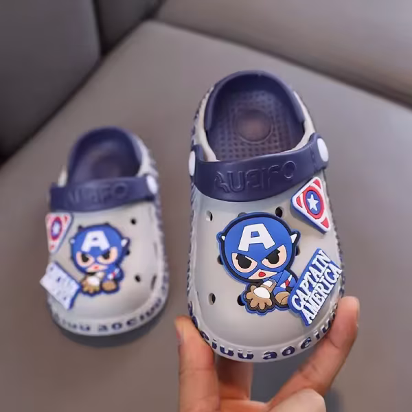 Anti Slip Soft EVA Comfortable China Imported Captain America Cartoon Breathable Lightweight Clogs Shoe