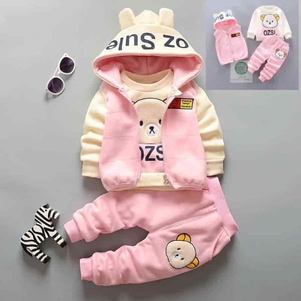 Autumn Three-Piece Suit Hoodie Pink