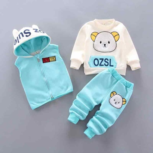 Autumn Three-Piece Suit Hoodie Sky