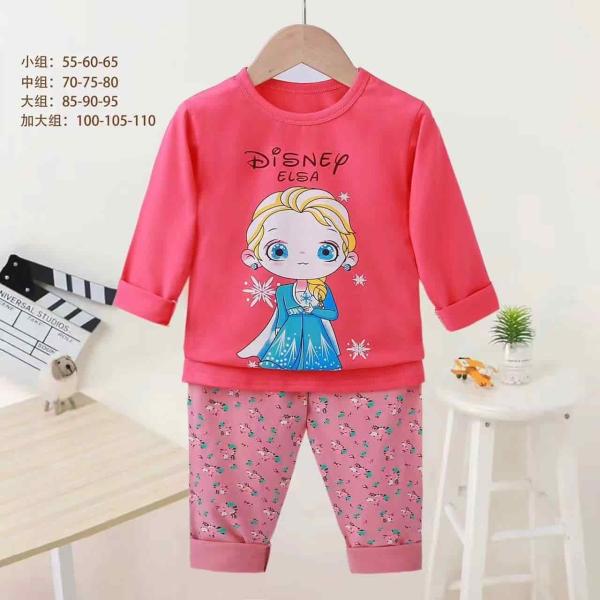 Girls Cotton Full Sleeve Pink Disney Elsa Genji