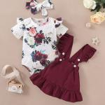 Girl Dress  Romper Maroon -RM