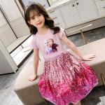 Girls Princess Dress Party Elsa Anna Princess-Purple Elsa