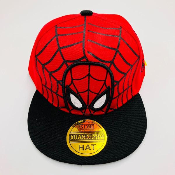 Marvel Disney Red Spider Man Flat Baby Hat Hip Hop