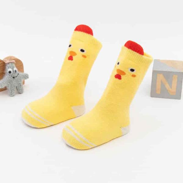 Baby Winter Cotton Long socks -Yellow
