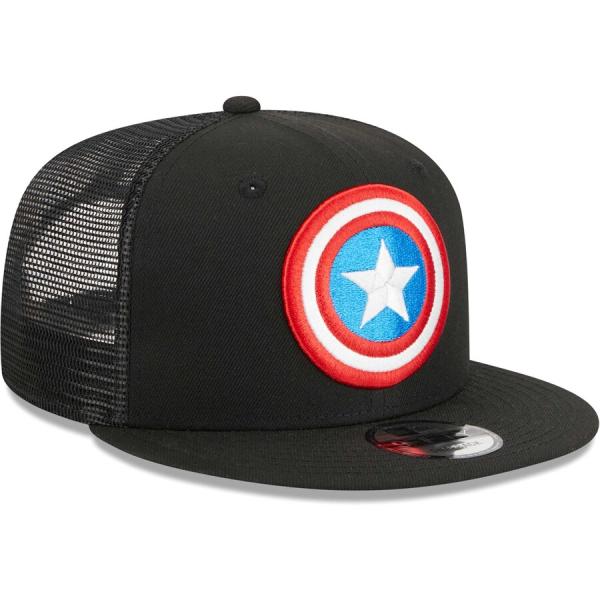 Marvel Disney Captain America Black Flat Baby Hat Hip Hop