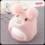 Baby Winter Monkey Hat Pink-MNP