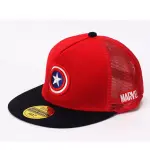 Marvel Disney Captain America Red Flat Baby Hat Hip Hop