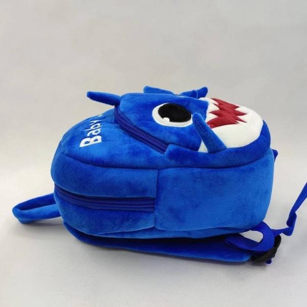 Cute Cartoon Children's Blue Baby Shark Plush Bag