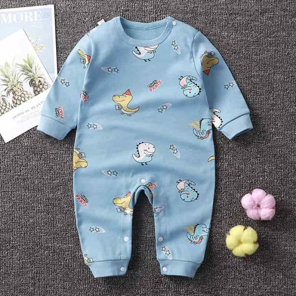 Cotton Soft Full Sleeve Autum Romper Jumpsuit Sky -RSP