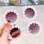 Fashion Kids Round Flower Sunglasses Lovely Children Daisy Sun Protection Eyewear