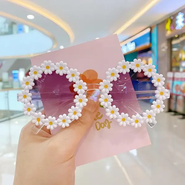 Fashion Kids Round Flower Sunglasses Lovely Children Daisy Sun Protection Eyewear