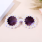 Fashion Kids Round Flower Sunglasses Lovely Children Daisy Sun Protection Eyewear